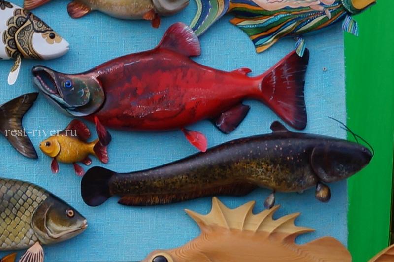 деревянная рыба - фантазия сувенир рыба