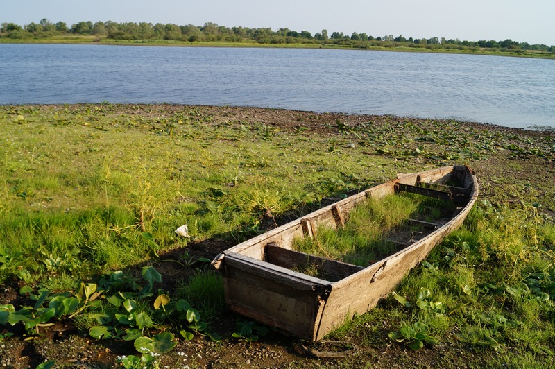 фото брошенная деревянная лодка